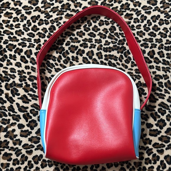 2003 PAUL FRANK β€οΈπ Vintage Zipper Shoulder Bag Y2K Red Blue William the Mouse - Picture 4 of 16